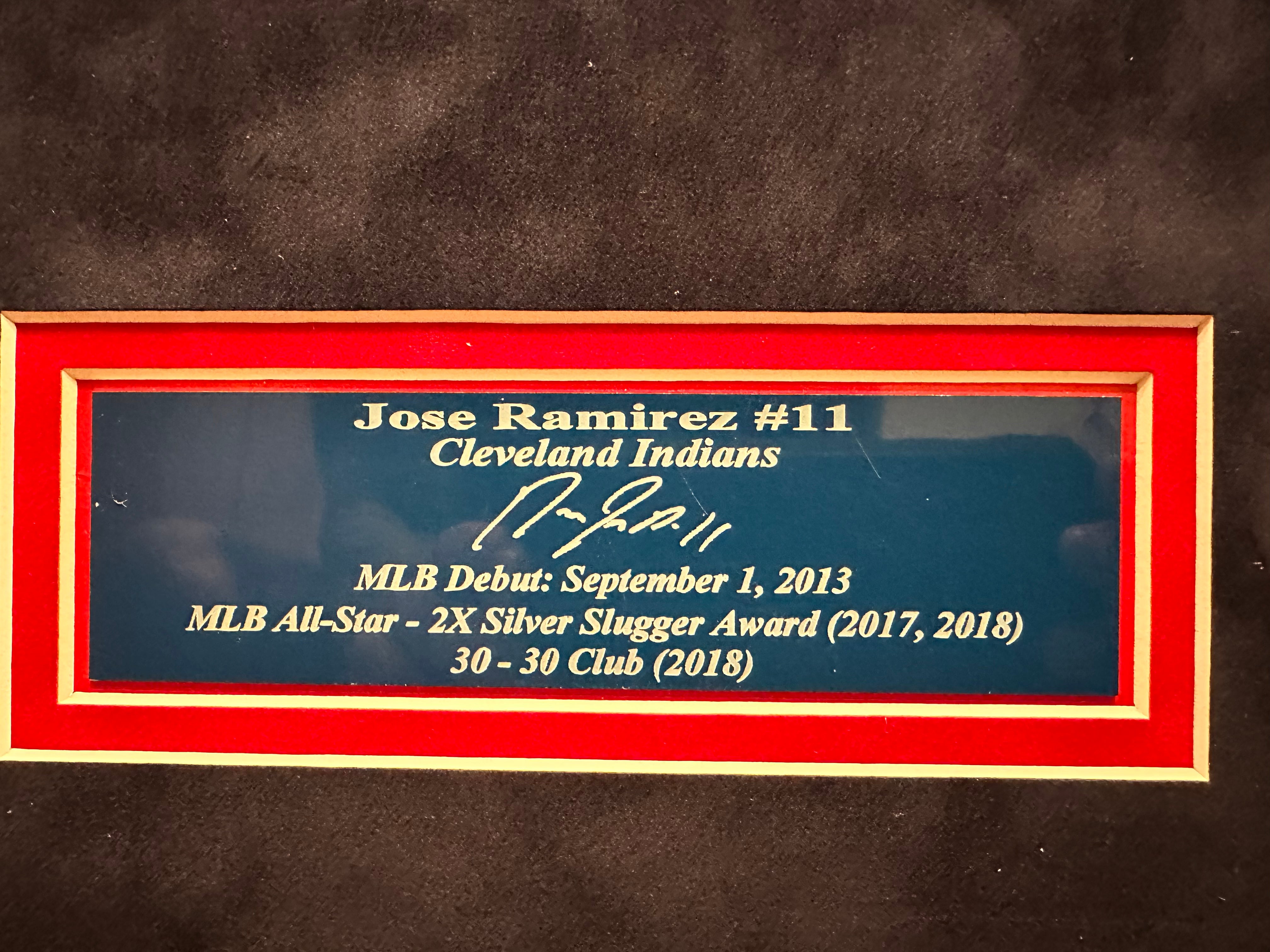 Jose Ramirez Signed Auto Custom Cleveland Guardians Grey Jersey JSA COA  Indians